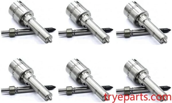6Pcs Engine Fuel Injector Rail Nozzle F00VX30022 Compatible with VW Phaeton Touareg 3.0 TDI