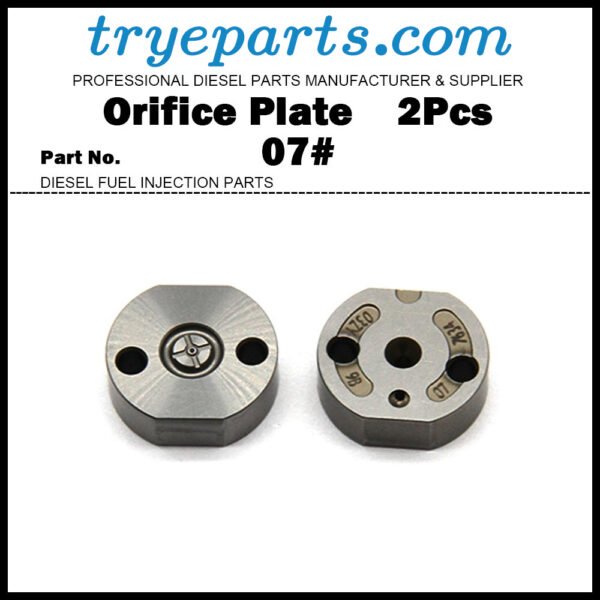 2x Common Rail Fuel Injector Control Valve Orifice Plate 07# for Injector 23670-0L010 095000-6520 095000-6521 095000-7761 095000-8290 23670-30300 23670-30080 23670-30050 095000-5880 23670-79016 DCRI106520 23670-39276 095000-7800 095000-7801 23670-39285