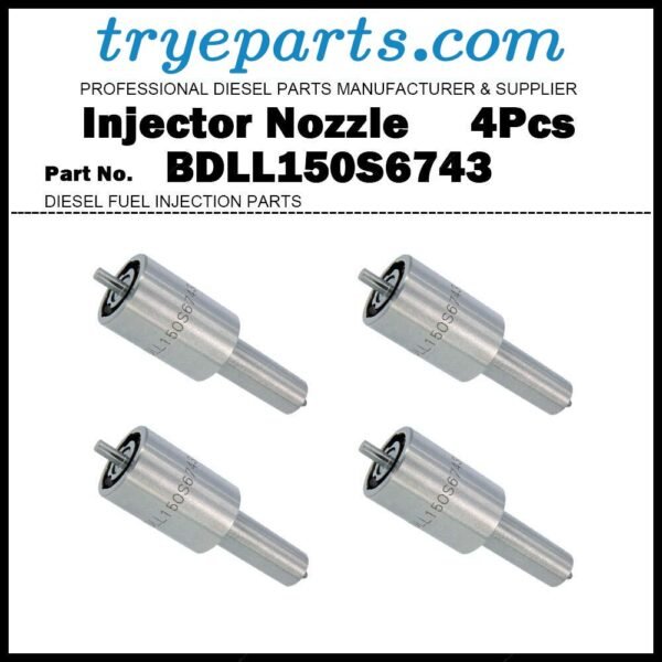 4Pcs Injector Nozzle 2646848 BDLL150S6743 1447474M1 for Perkins AD4.203 AD3.152