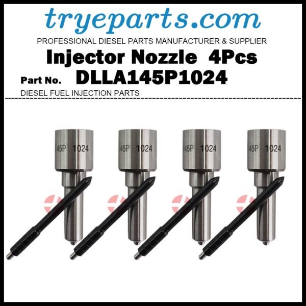 4x Diesel Fuel Injector Nozzle Tips DLLA145P1024 for Toyota Hilux Hiace Fortuner Innova 2.5 D-4D 2KD-FTV 095000-7760 095000-7761 23670-30240 23670-30300 23670-39275 23670-0L070 23670-09360 DCRI107760 095000-7750 095000-8530 095000-8740 095000-7380