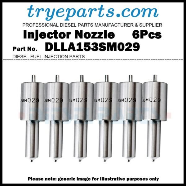 6Pcs Diesel Fuel Injector Nozzle Tips 105025-0290 DLLA153SM029 for ISUZU N Series F Series Hitachi EX300-3 EX200-5 EX200-6 / Engine 6BG1 4BG1 6SD1 6SD1TC 6SD1TCR 6SD1TCN