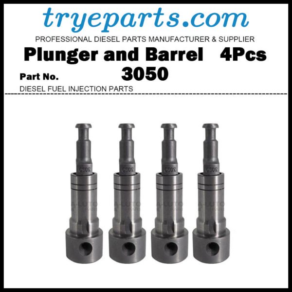 4Pcs Pump Element Plunger and Barrel Assembly 3050 090150-3050 for MITSUBISHI Fuso Canter FE315 FE334 / 4D31 4D31T 4D32