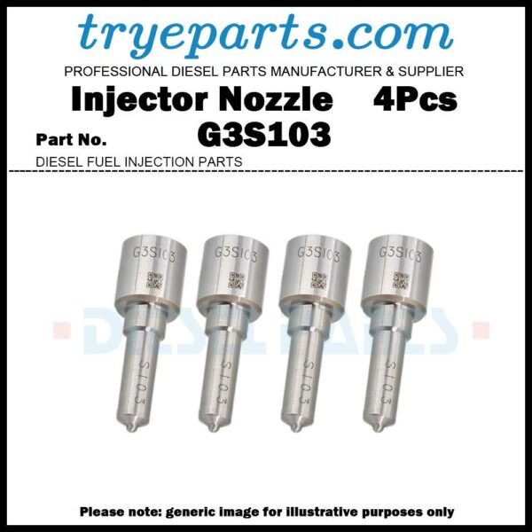 4Pcs Diesel Fuel Injector Nozzle Tips G3S103 for ISUZU D-MAX Rodeo 4JK1 2.5d RZ4E / 295050-1950 8-98247354-0 295050-1900 8-98260109-0 8-98159583-0