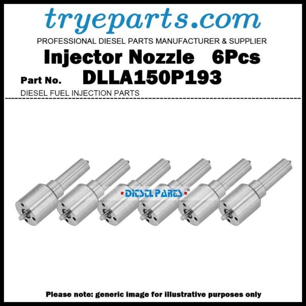 6Pcs Diesel Fuel Injector Nozzle Tip F019121193 DLLA150P193 for FAW Trucks Engine CA6DL2 / KBEL-P050 1112010-36