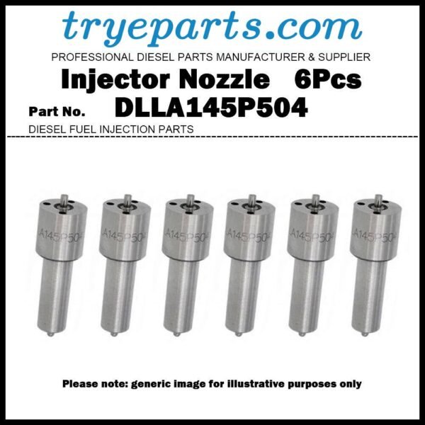6Pcs Diesel Fuel Injector Nozzle Tip DLLA145P504 0433171363 for VOLVO FL7 FS7 6.7D D7A D7B