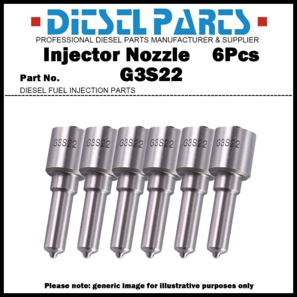 6Pcs Diesel Fuel Injector Nozzle Tip G3S22 for Caterpillar C7.1 C6.6 / 295050-0401 370-7282